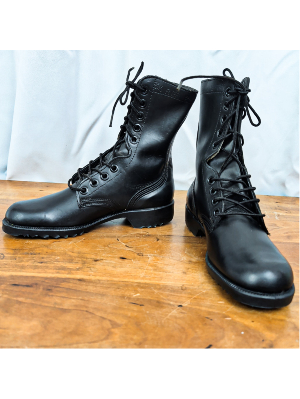 1978 Dated US Military Black Leather Combat Boots 5.5R